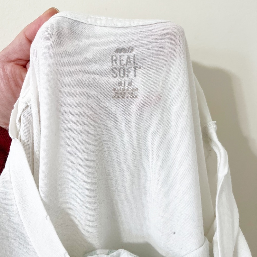 Aerie White Oversized Boyfriend Graphic Tee 'Your Real Power Is You' Size Medium - Picture 6 of 7